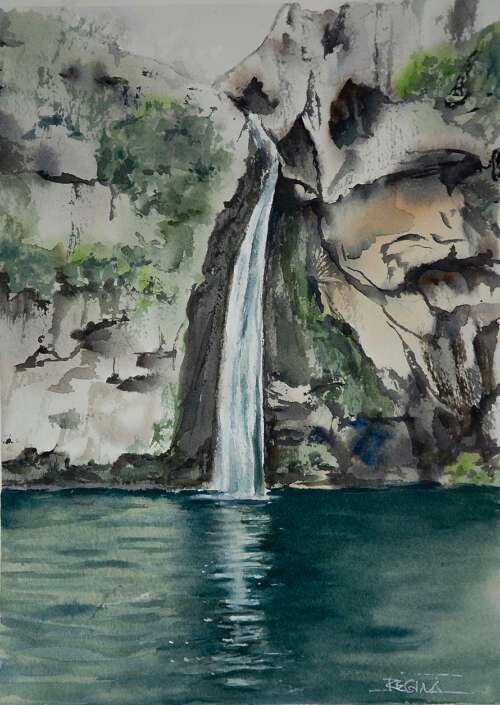 Between Rocks_v2 - Acuarela