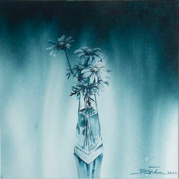 X. Daisies in Indigo